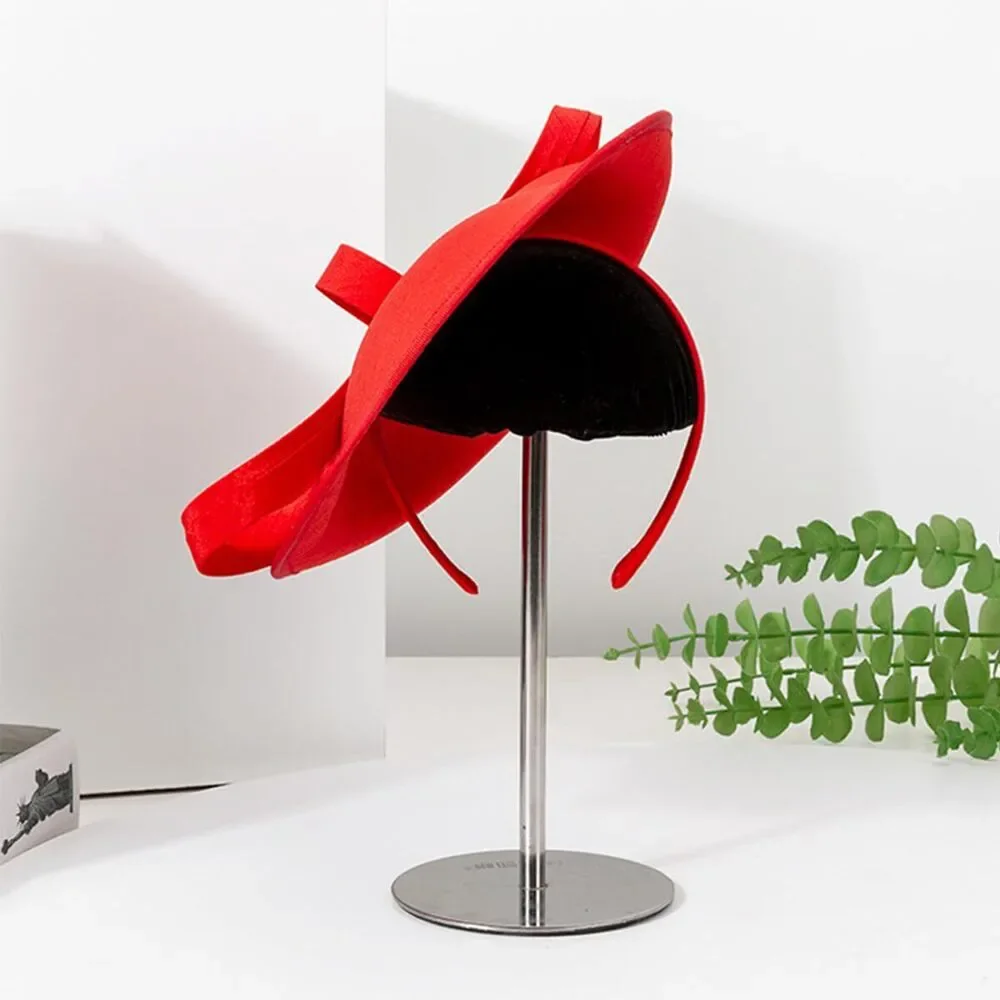 Red Derby Hat For Women Elegant Kentucky Fascinator With Bow